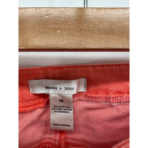 Gemma + Jane Jeans Size 14 Pink Tie Dye Flare Leg High Rise Boho Festival Lace - Picture 6 of 6